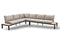 Yoi - Tori loungeset triple aluminium black/teak/flax beige