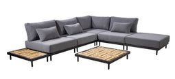 Yoi - Natsu corner set coffee L aluminium black/rope grey