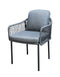 Yoi - Rocha dining chair aluminium dark grey/rope dark grey/mixed grey AW