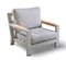 Yoi - Bango lounge chair aluminium salix/teak/flax beige AW
