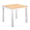 Yoi - Arashi dining table 76x76 cm aluminium salix /teak