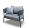 Yoi - Camilo lounge chair aluminium dark grey/rope dark grey/mixed grey AW
