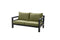 Yoi - Midori sofa 2 seater aluminium black/emerald green