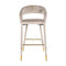 Richmond Interiors Richmond Interiors Barstoel Gia khaki velvet fire retardant (FR-Quartz 903 Khaki)