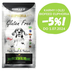BIOFEED Euphoria Gluten Free Adult small & medium Lamb - droog hondenvoer - 12kg