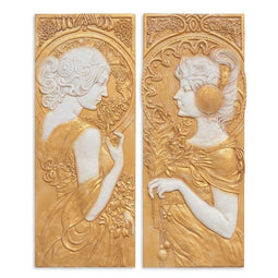 PAAR MGO ART NOUVEAU WANDMONTAGEPLATEN