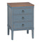 Nachtkastje Blauw Natuurlijk Sparrenhout Hout MDF 50 x 38 x 72 cm