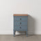 Nachtkastje Blauw Natuurlijk Sparrenhout Hout MDF 50 x 38 x 72 cm