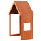 Kinderbedhuisje 5x99x139,5 cm massief grenenhout wasbruin
