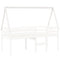 Kinderbedhuisje 209x95,5x88 cm massief grenenhout wit