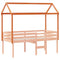 Kinderbedhuisje 217x85,5x154 cm massief grenenhout wasbruin