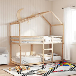 Kinderbedhuisje 213x95,5x144,5 cm massief grenenhout
