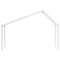 Kinderbedhuisje 203x80,5x142 cm massief grenenhout wit