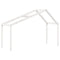 Kinderbedhuisje 213x95,5x144,5 cm massief grenenhout wit