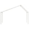 Kinderbedhuisje 203x95,5x142 cm massief grenenhout wit