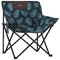 Campingstoelen 2 st met vakje inklapbaar bladprint