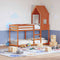 Kinderbedhuisje 60x89x134,5 cm massief grenenhout wasbruin