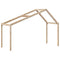 Kinderbedhuisje 203x95,5x142 cm massief grenenhout