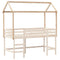 Kinderbedhuisje 217x85,5x154 cm massief grenenhout
