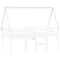 Kinderbedhuisje 199x95,5x88 cm massief grenenhout wit