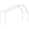 Kinderbedhuisje 213x85,5x144,5 cm massief grenenhout wit
