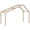 Kinderbedhuisje 203x80,5x142 cm massief grenenhout
