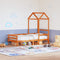 Kinderbedhuisje 118x70x176,5 cm massief grenenhout wasbruin