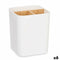 Tandenborstelhouder Wit Bamboe Polypropyleen 9 x 11 x 9 cm (6 Stuks)