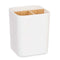 Tandenborstelhouder Wit Bamboe Polypropyleen 9 x 11 x 9 cm (6 Stuks)
