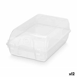Stapelbare schoenendoos Transparant Plastic 21 x 13 x 37 cm (12 Stuks)