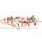 Houten treinbaan - elektrische trein - 89 delig - 90x50x14,5 cm