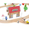 Houten treinbaan - elektrische trein - 89 delig - 90x50x14,5 cm