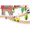 Houten treinbaan - elektrische trein - 89 delig - 90x50x14,5 cm