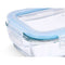Set Lunchboxen Transparant Siliconen Borosilicaatglas (4 Stuks)