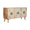 Dientafel Home ESPRIT Wit Gouden Natuurlijk Hout 145 x 45 x 80 cm