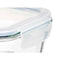 Lunchbox Transparant Siliconen Borosilicaatglas 1 L 22 x 7 x 16,5 cm (12 Stuks)