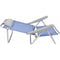 Klapstoel met Hoofdsteun Blauw 80 x 65 x 45 cm Voor meerdere posities