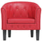 Kuipstoel kunstleer rood