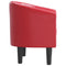 Kuipstoel kunstleer rood