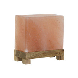 Bureaulamp DKD Home Decor Bruin Roze Zout Acacia 15 W 220 V 17 x 7 x 16 cm