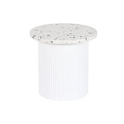 Bijzettafel Home ESPRIT Wit Hout MDF Terrazzo 40 x 40 x 37,5 cm