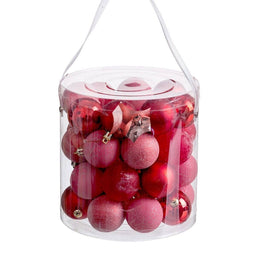 Kerstballen Rood 5 x 5 x 5 cm (40 Stuks)