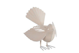 Decostar - Vogel Plym metaal 13x15x14 cm licht roze 1 stuk