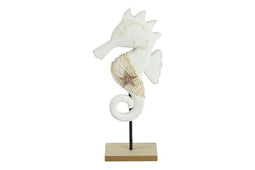 Decostar - Ornament Cedro kunststof 12x5x28 cm wit 1 stuk
