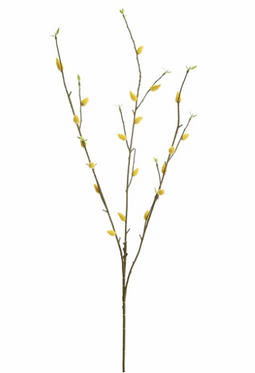 Jasaco - Wilgenkatjessteel l80 cm geel kunstbloem zijde nepbloem