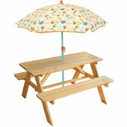 Picknicktafel Fun House Fruity's 53 x 95 x 75 cm Parasoll