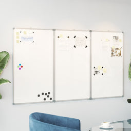 Whiteboard magnetisch inklapbaar 180x100x1,7 cm aluminium