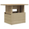 Tuintafel 100x55x73 cm poly rattan en acaciahout beige
