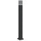 Vloerlamp voor buiten met stopcontact 110 cm aluminium zwart