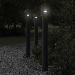 Vloerlamp voor buiten 110 cm roestvrijstaal zwart